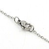 Non-Tarnish 304 Stainless Steel Cable Chain Necklaces NJEW-H433-1mm-03P-3