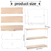 2-Tier Transparent Acrylic Wall-Mounted Action Figures Display Cases with Sliding Lid ODIS-WH0020-95-2