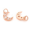 Brass Micro Pave Cubic Zirconia Charms KK-I672-26-3