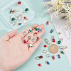 40Pcs 10 Style Alloy Rhinestone Cabochons ALRI-GA0001-01-3