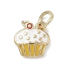 Brass Enamel Charms KK-K368-17G-2