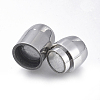 304 Stainless Steel Magnetic Clasps with Glue-in Ends STAS-D242-17P-2