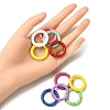 10Pcs Spray Painted Alloy Spring Gate Rings FIND-YW0001-56-5
