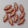 Plating Transparent Acrylic Beads LS-OACR-WH0042-03B-1