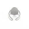 Non-Tarnish 304 Stainless Steel Oval Wide Open Cuff Ring for Women RJEW-S405-172P-2