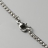 Stainless Steel Box Chain Necklace for Men Women NJEW-TAC0007-13-2