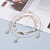 Starfish Pendant Neckelaces for Girl Women NJEW-JN03744-2