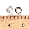 925 Sterling Silver Micro Pave Clear Cubic Zirconia Beads STER-B006-10A-P-2