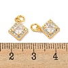 Brass Micro Pave Clear Cubic Zirconia Pendants KK-P275-32B-G-3