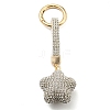 Resin Rhinestone Alloy Keychain KEYC-U006-01A-1