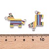 Rack Plating Alloy Enamel Colorful Mexican Donkey Connector Charms ENAM-N056-350P-3