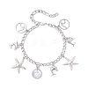 Ocean 304 Stainless Steel Charm Bracelets BJEW-JB12550-2