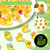 40Pcs 8 Styles Resin Duck Miniature Model AJEW-CJ0001-82-3