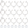 SOFPLATE 30Pcs Brass Clip-on Hoop Earring Findings KK-SP0001-24S-1