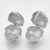 (Jewelry Parties Factory Sale)Brass Clip-on Earring KK-T050-52P-NF-3