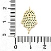 Religion Brass Micro Pave Cubic Zirconia Connector Charms KK-H529-01A-G03-3