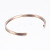 304 Stainless Steel Inspirational Cuff Bangles BJEW-K173-12-4