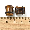 Natural Tiger Eye Ear Gauges Flesh Tunnels Plugs EJEW-P293-03A-2