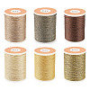 6Rolls 6 Colors Polyester Metallic Thread OCOR-TA0002-82B-2