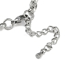 304 Stainless Steel Rolo Chain Bracelets for Men Women BJEW-G725-03P-3