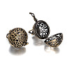 Brass Hollow Round Cage Pendants LS-KK-L079-02-NR-2
