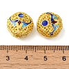 Rack Plating Brass Enamel Beads KK-P276-44G-3