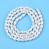 Transparent Spray Painted Glass Beads Strands GLAA-N001-26-3