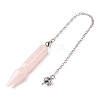 Natural Rose Quartz Pointed Dowsing Pendulums G-Q184-04C-P-3