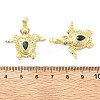 Tortoise Brass Micro Pave Cubic Zirconia Pendants KK-M325-09G-3