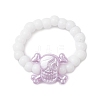 Acrylic Skull Stretch Rings RJEW-JR00927-02-4