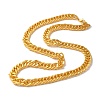Iron Cuban Link Chain Necklaces for Women Men NJEW-A028-01J-G-1