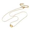 304 Stainless Steel Bean Pendant Necklaces for Women NJEW-K255-40G-4