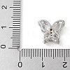 Brass Micro Pave Clear Cubic Zirconia Silde Charms KK-C086-02P-4