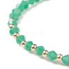 Glass & Brass Beaded Stretch Bracelet for Women BJEW-JB08512-5