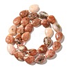 Natural Plum Blossom Jade Beads Strands G-I377-A11-3