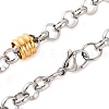 304 Stainless Steel Rolo Chain Necklaces for Women NJEW-G140-02GP-3