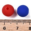 Rubberized Style Imitated Silicone Acrylic Beads MACR-T048-01B-06-3