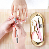Oval 430 Stainless Steel Jewelry Display Plate STAS-CP0001-08G-6