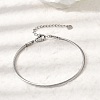 304 Stainless Steel Cable Wire Bangles for Women BJEW-P394-03P-1