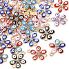 28Pcs 7 Colors Alloy Enamel Connector Charms ENAM-TA0001-87-1