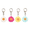 Acrylic Daisy Pendant Decoration HJEW-YW00028-01-2