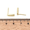 Teardrop Brass Micro Pave Clear Cubic Zirconia Stud Earrings EJEW-H180-26G-5