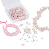 Kissitty 4 Strands 4 Style Natural Rose Quartz Stone Bead Strands G-KS0001-11-11