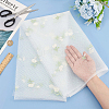 Polyester Flower Pattern Mesh Fabric SENE-WH0003-45B-3