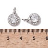 Brass Micro Pave Clear Cubic Zirconia Charms X-KK-K360-16P-3