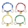 Alloy Butterfly Charm Bracelets BJEW-JB14139-2