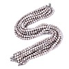 Anti-Tarnish Electroplate Glass Beads Strands EGLA-ZX010-6mm-01-3