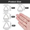 CHGCRAFT 400Pcs 4 Styles Triangle Rings STAS-CA0001-35-5