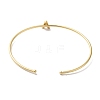 Rack Plating Brass Micro Pave Clear Cubic Zirconia Letter Open Cuff Bangles BJEW-A018-01G-A-3