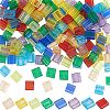 160Pcs 8 Colors 2-Hole Baking Paint Transparent Glass Seed Beads SEED-AR0001-27-1